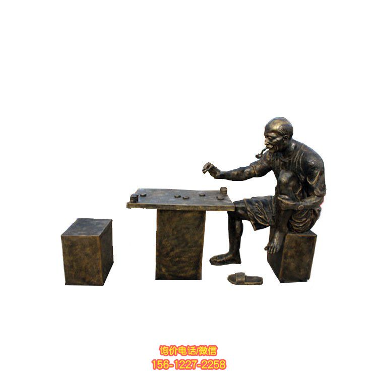 玻璃鋼象棋人物雕塑，完美點綴園林景區景觀