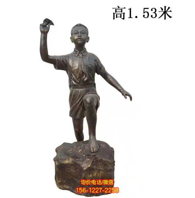 鑄銅兒童人物雕塑，為城市校園帶來活力