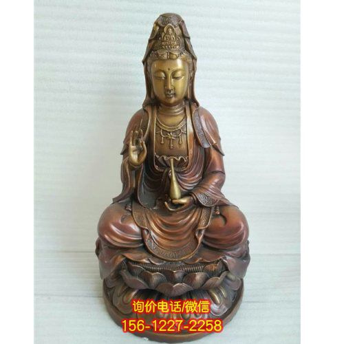 玻璃鋼彩繪菩薩觀音雕塑，完美裝點寺廟