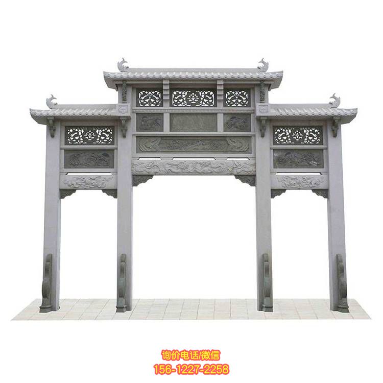 仿古牌坊雕塑，精致細膩的古典藝術(shù)