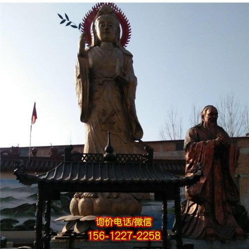 鑄銅觀音佛像雕塑，點亮寺院美景