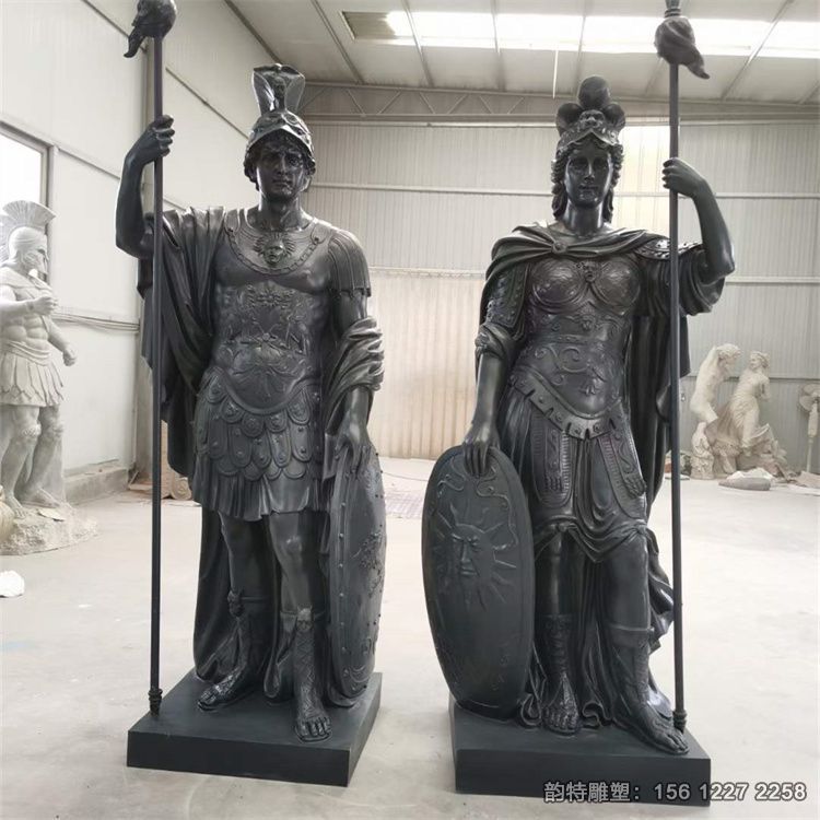 西方羅馬士兵雕塑，歐式站崗士兵雕塑大全