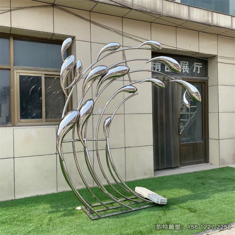 不銹鋼圓環魚群雕塑，不銹鋼抽象小魚雕塑加工廠